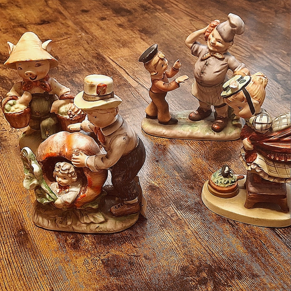 Lefton Exclusive Vintage Nursery Rhyme Figurines, Set Of 4